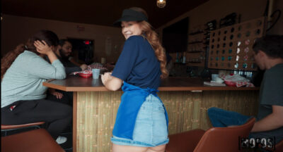 Waitress Breaks for BF’s Big Sub Video With Tony Rubino, Della Cate